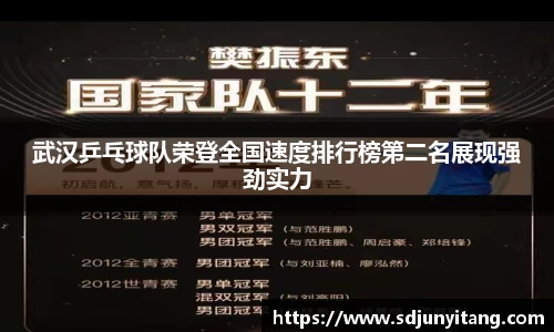 武汉乒乓球队荣登全国速度排行榜第二名展现强劲实力